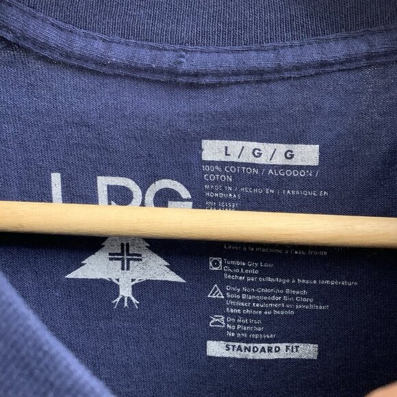 Lifted Research Group Shirt Mens Large Blue LRG Tree Graphic Tee Stacked Logo - Picture 6 of 8